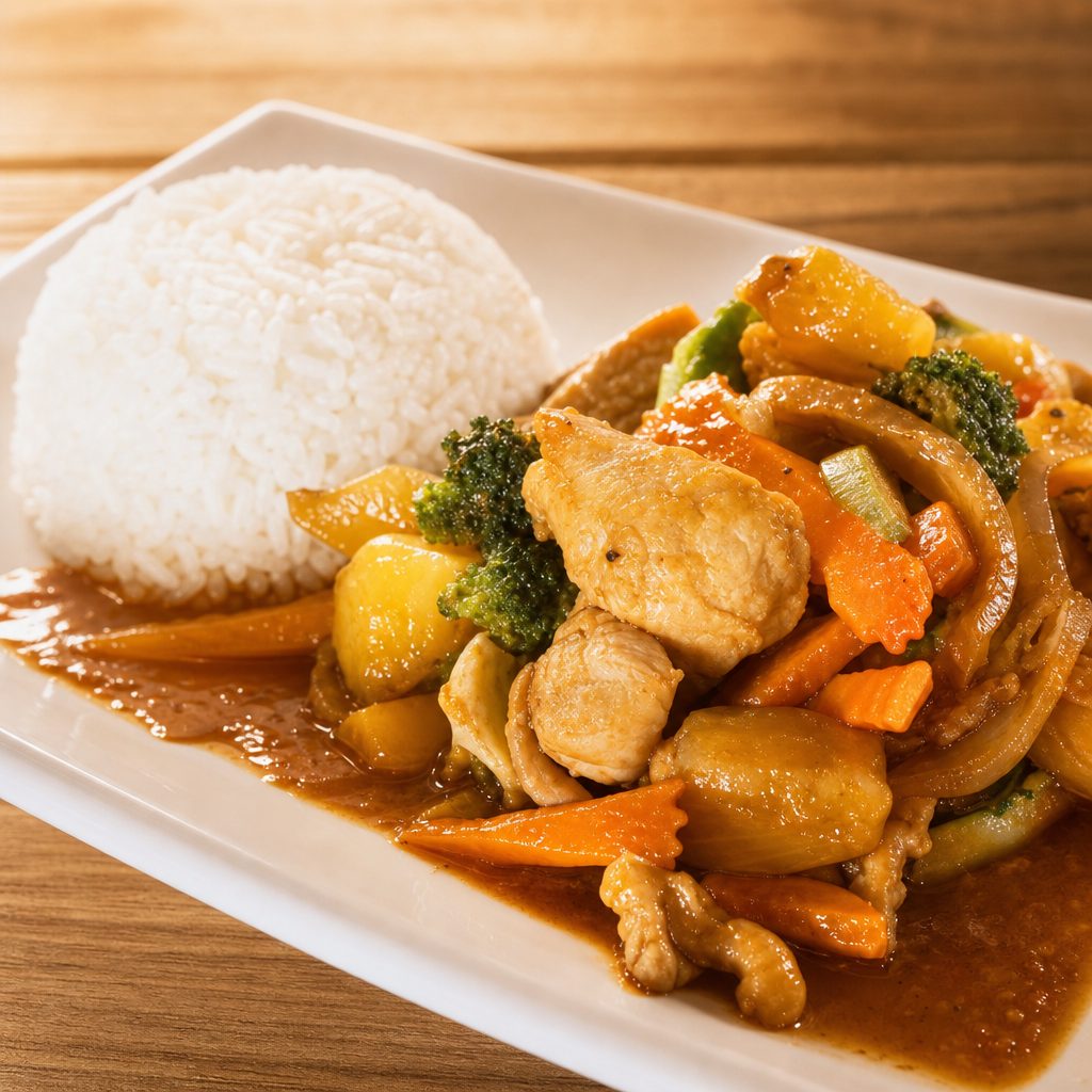 Crispy Chicken Plum Sauce.