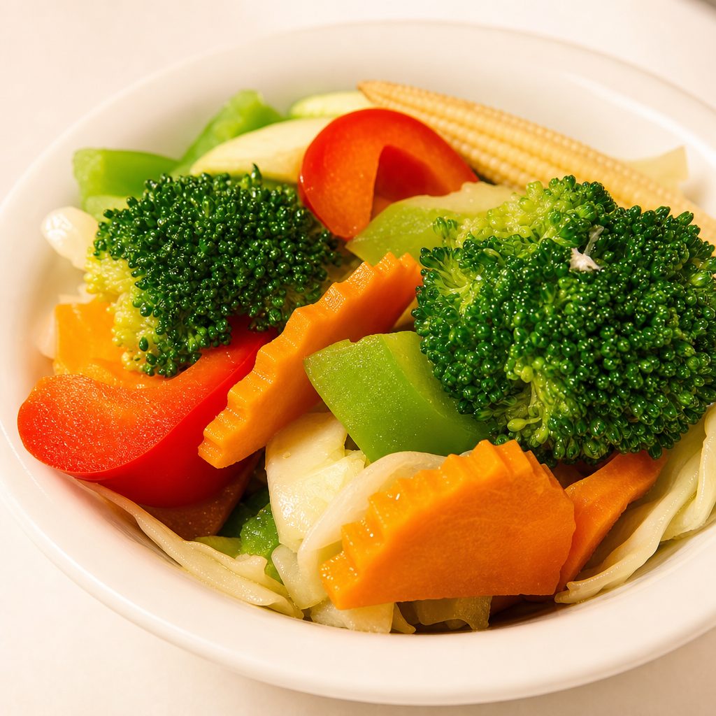 Steamed Mixed Vegetables.