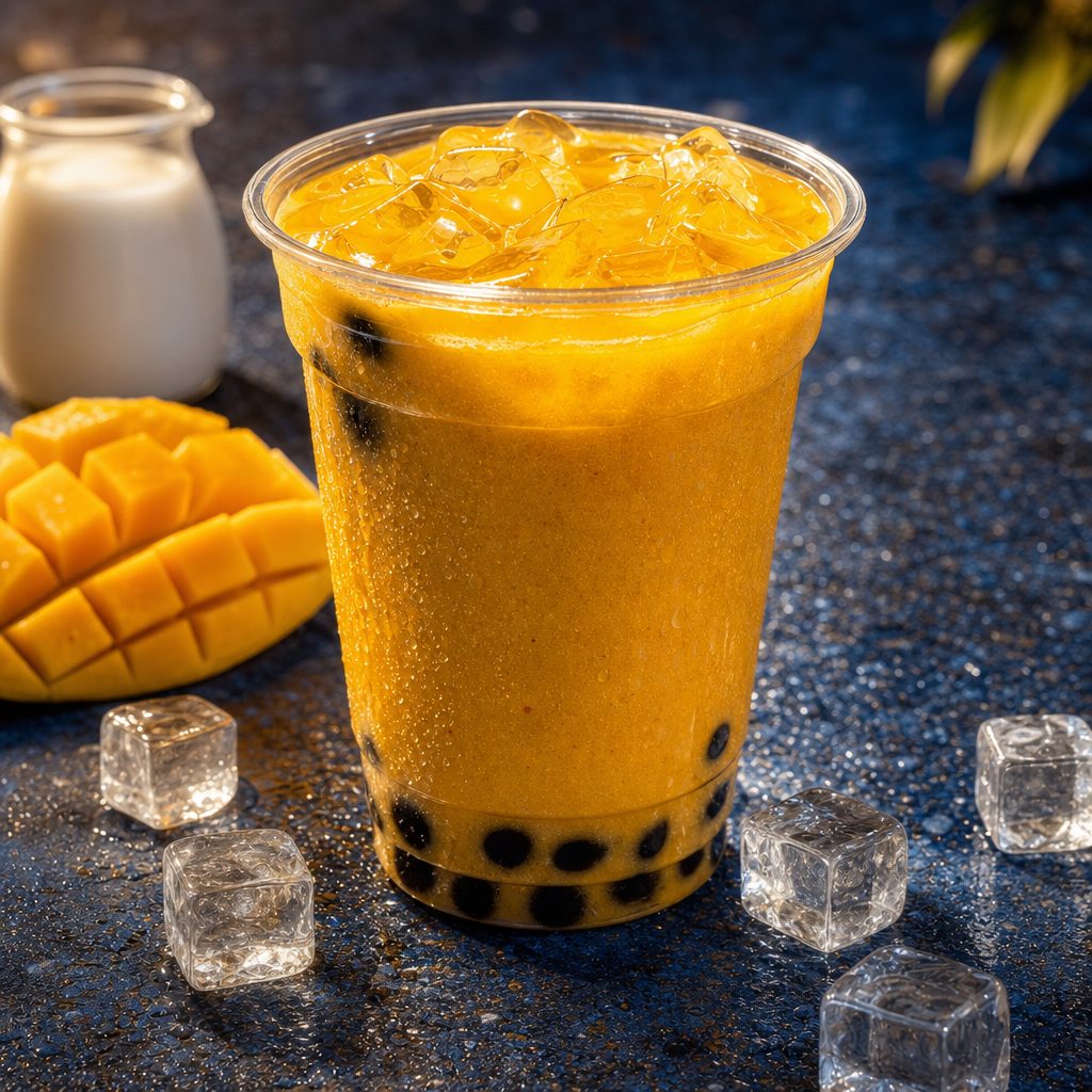 Mango Milk Tea.