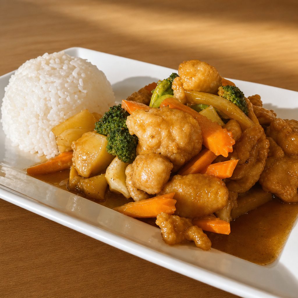 Crispy Chicken Plum Sauce (Lunch).